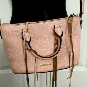 Cross body purse soft Pink with gold